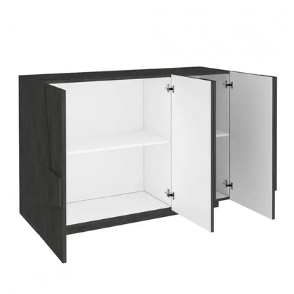 Mobile Multiuso PING - Moderno Armadio con 3 Ante Battenti in Ardesia Mobili Italy Web forniture   