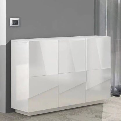 Mobile Multiuso PING con 3 Ante Battente in Bianco Lucido Mobili Italy Web forniture   