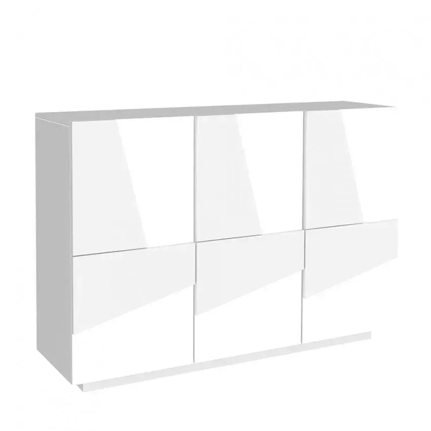 Mobile Multiuso PING con 3 Ante Battente in Bianco Lucido Mobili Italy Web forniture   