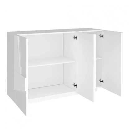 Mobile Multiuso PING con 3 Ante Battente in Bianco Lucido Mobili Italy Web forniture   