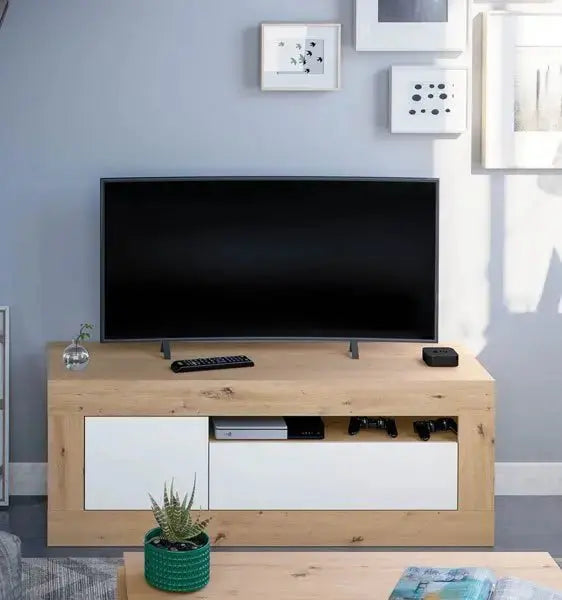 Mobile tv 2 ante Rovere Nodi-Bianco Artik Mobili TV Hobby Shop Solution   