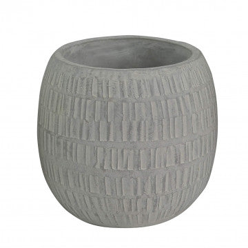 Vaso in fibra sintetica grigio 23x23x19 cm