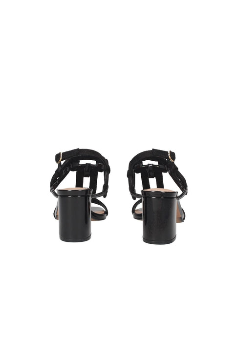 Sandalo Donna Como 812 EXE In Ecopelle Con Chiusura A Cinturino Sottopiede In Pelle Imbottito Fondo In Gomma Tacco 8 Cm