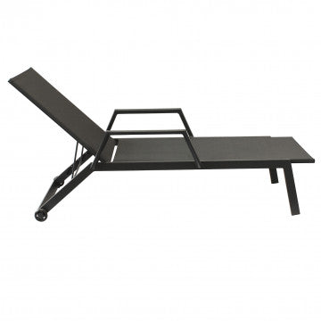 Lettino impilabile struttura alluminio verniciato textilene 195x72x53 cm