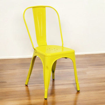 Sedia in metallo con seduta e struttura integrata, altezza 85 cm