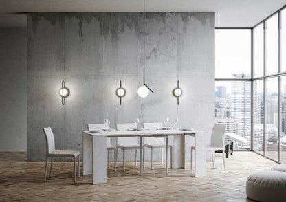 Consolle allungabile Emy diverse misure Consolle Italy Hobby Shop Solution 90x42/198 Bianco Spatolato 