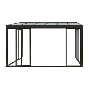 Laterale in vetro per veranda addossata 270x218 cm colore grigio scuro
