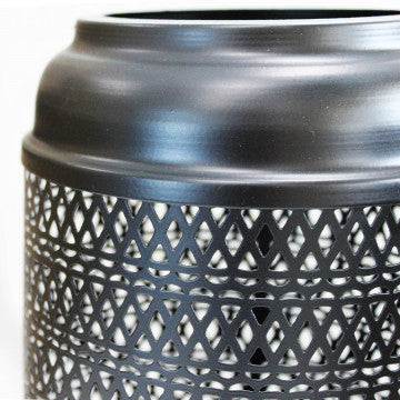Lanterna Karen piccola in metallo nero 10x10x17 cm