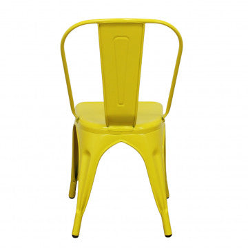 Sedia in metallo con seduta e struttura integrata, altezza 85 cm