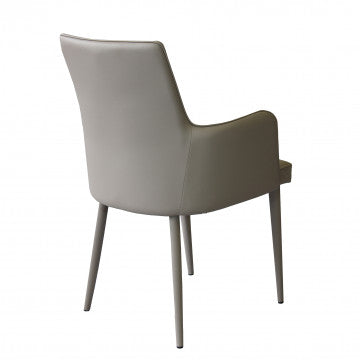 Poltrona in ecopelle grigio tortora, dimensioni 56x54x89 cm, peso 8,3 kg