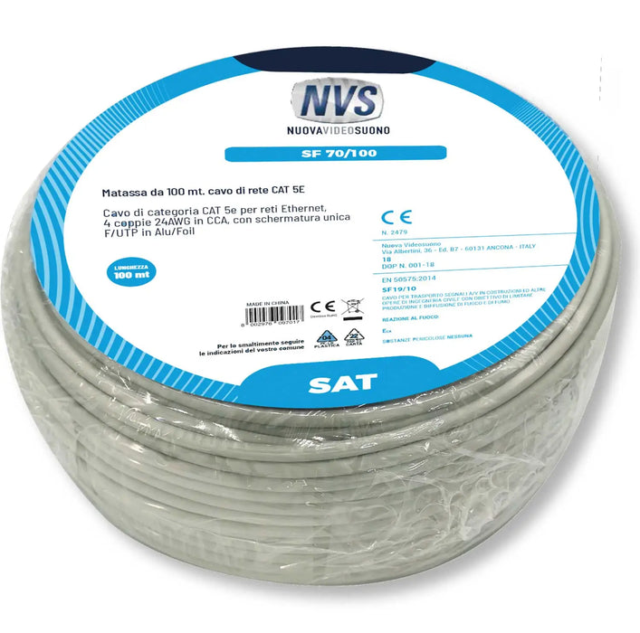 Cavo di rete Ethernet Cat.5 - 100 metri in matassa