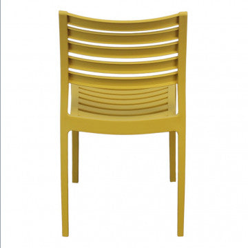 Sedia impilabile in polipropilene, giallo, cm 42,5L x 49P x 78H