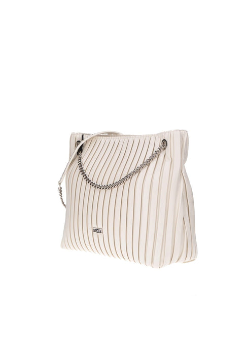 Borsa A Tracolla Patti In Ecopelle Plissettata Con Chiusura Cerniera E Logo Frontale CULT Dimensioni 32x27x14 Cm