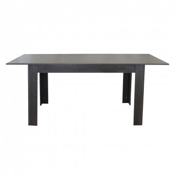 Tavolo allungabile melamina antracite 140/190 x 90 cm, altezza 78 cm