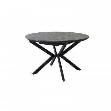 Tavolo rotondo allungabile 120-160 cm piano melaminico struttura metallo