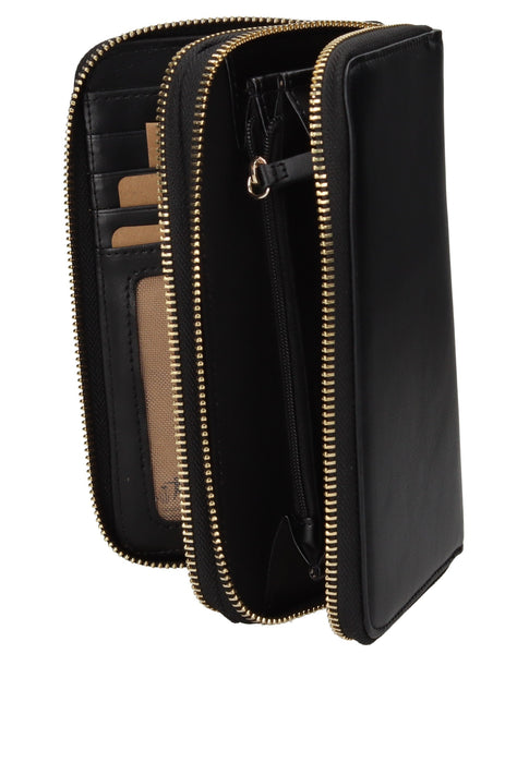 Portafoglio Clio in Ecopelle con Doppia Cerniera e Slot Porta Carte 19x10x3 cm Valentino Bags