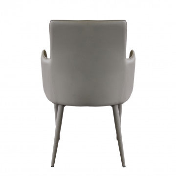 Poltrona in ecopelle grigio tortora, dimensioni 56x54x89 cm, peso 8,3 kg