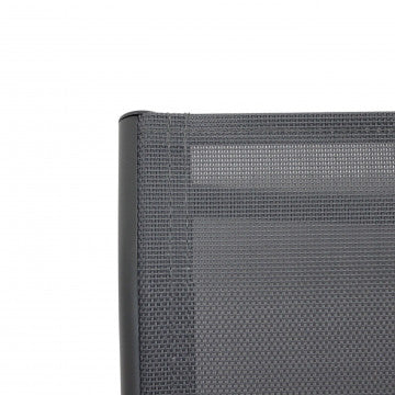 Poltrona impilabile struttura alluminio seduta schienale textilene 56x63x86cm