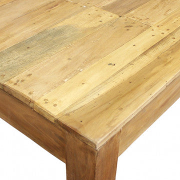 Tavolo in legno riciclato 80x80 cm, altezza 77 cm, colore marrone