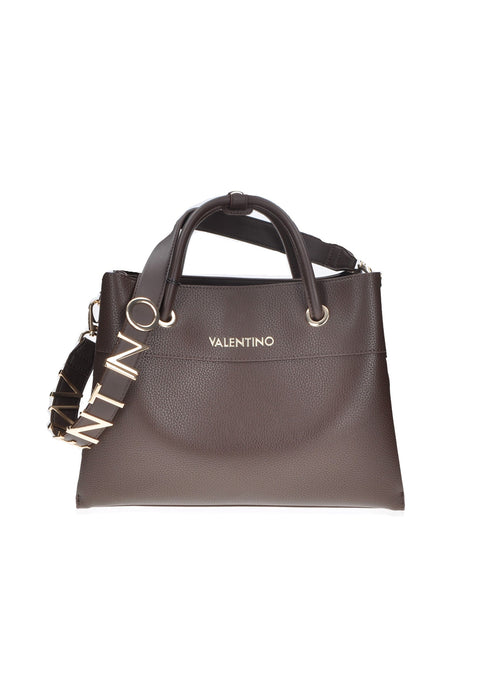 Shopping Alexia In Ecopelle Con Logo Minimal Sul Frontale Valentino Bags Misure 27x35x14 Cm Tracolla Rimovibile