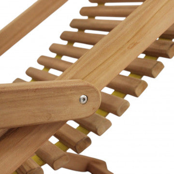 Sdraio in teak e corda, dimensioni 102x65x85 cm, colore marrone chiaro