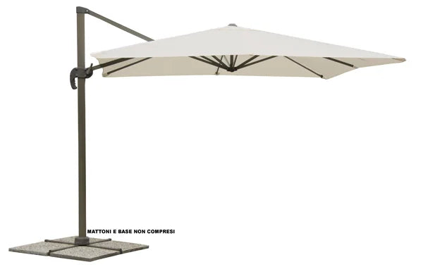Ombrellone a braccio Deluxe 3x4 mt – Struttura in alluminio, ecrù