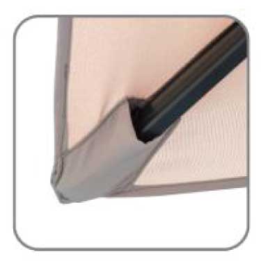 Ombrellone a Braccio Deluxe 4x4 m – Struttura in Alluminio Rotante, Telo 250g Tortora