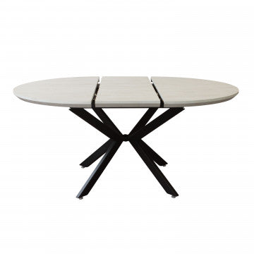 Tavolo rotondo allungabile in melaminico effetto legno 120/160x120