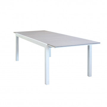 Pental Table 180/240 x 100 - Table d'extérieur extensible avec structure en aluminium et plateau en polywood