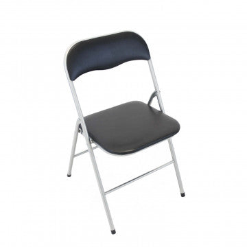 Sedia pieghevole seduta PVC imbottita tubo acciaio verniciato Ø19mm
