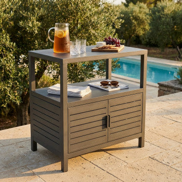 Mobiletto in alluminio verniciato - Dimensioni 90x55x90 cm - Antracite