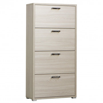 Scarpiera 4 ante a ribalta truciolare bilaminato marrone 75x33x152 cm