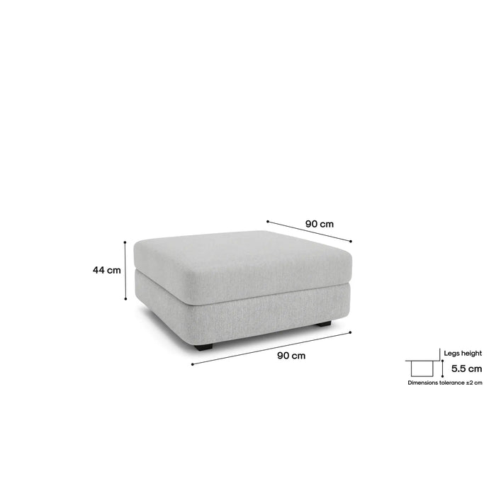 Divano Modulare GRACIA - Pouf Grande Grigio