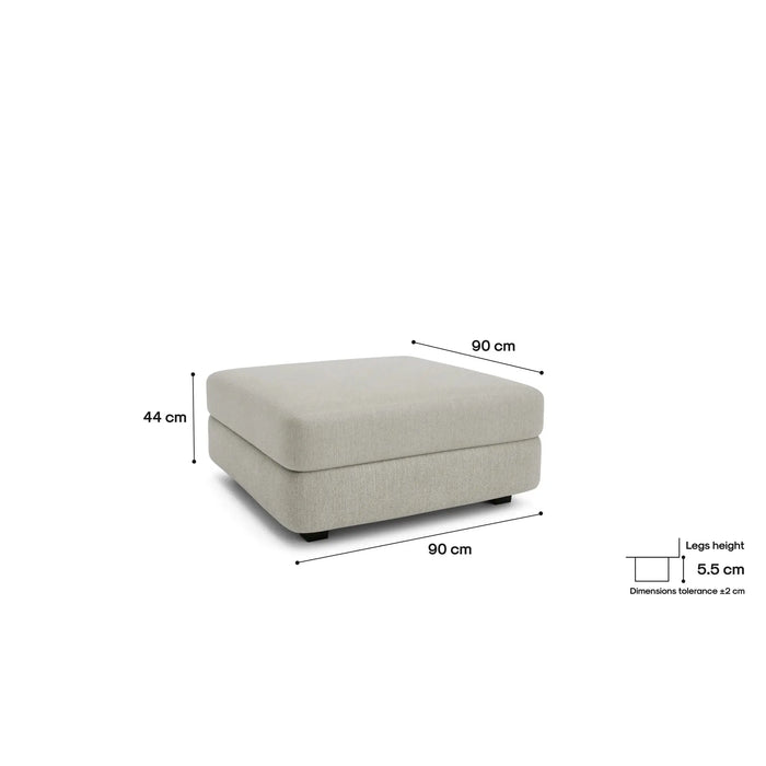 Modulo Pouf Grande GRACIA - Beige Grigio