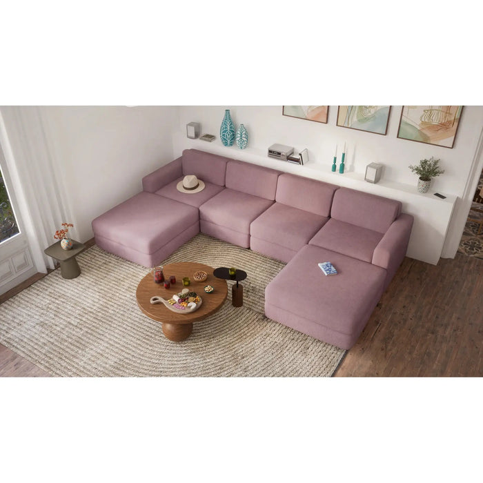 Divano Modulare GRACIA - Pouf Grande Rosa Antico