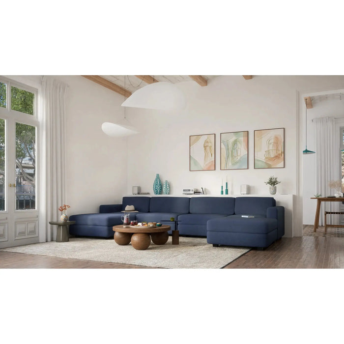 Divano Modulare GRACIA - Pouf Grande Blu Scuro