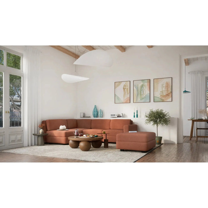 Divano Modulare GRACIA - Modulo Pouf Terracotta