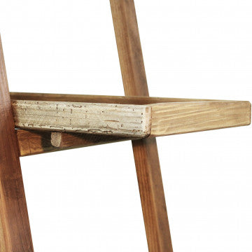 Libreria in legno di pino riciclato 120x43x183 cm colore marrone