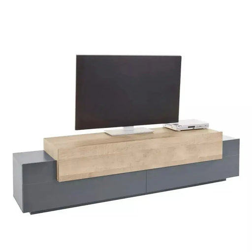 Porta TV Corona 200 cm - Colori Anthracite/Oak - Dimensioni 356 200 x 45 x 51,6 cm Porta tv Italy Web forniture   