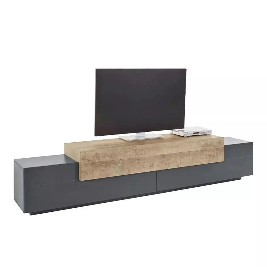 Porta TV Corona - 240 x 45 x 51,6 cm - Antracite/Quercia 356K Porta tv Italy Web forniture   