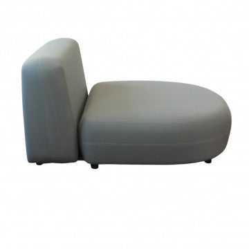 Divano letto in alluminio con cuscini, dimensioni 127x110x40 cm