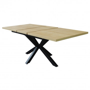 Tavolo allungabile con piano melamina e struttura metallo 160/200x90