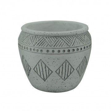 Vaso in fibra sintetica grigio quadrato 20,7x20,7x17 cm