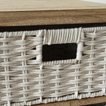 Mobiletto legno paulownia 3 cassetti 35x30x62 cm marrone chiaro