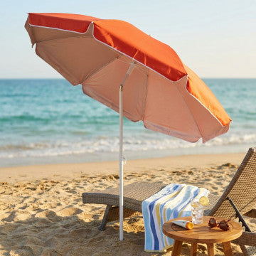 Ombrellone spiaggia diametro 2 metri palo alluminio anodizzato 32 mm