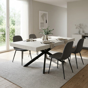 Tavolo allungabile piano MDF melaminico effetto legno 160/240 x 90 cm