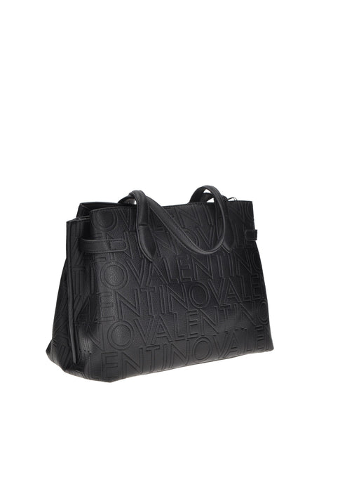 Borsa A Mano Pansy In Ecopelle Valentino Bags Con Chiusura Magnetica E Cerniera Due Tracolle 33x25x15 Cm