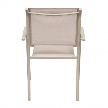 Poltrona Stamford Impilabile Textilene Tortora 56x63x86h cm