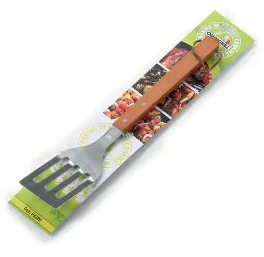 Paletta in Acciaio Inox da 39 cm con Manico in Legno PALETTA ACCIAIO OMPAGRILL   