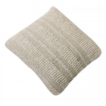 Cuscino in lana avorio 45x45 cm, altezza 8 cm, peso 1 kg